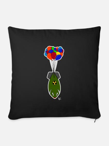 Ballonbombe - Sofakissenbezug 45 x 45 cm - Schwarz