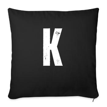 K - Sofa pillowcase 17,3'' x 17,3'' (45 x 45 cm) - black - Front