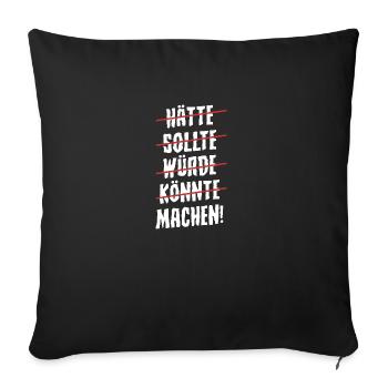 should should would could make maker - Sofa pillowcase 17,3'' x 17,3'' (45 x 45 cm) - black - Front