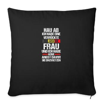 Belgium Belgium - Sofa pillowcase 17,3'' x 17,3'' (45 x 45 cm) - black - Front