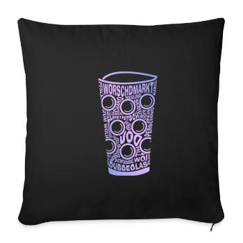 Palatinat Palz Palatinat dialecte Palatinat Schorle - Housse de coussin décorative 45 x 45 cm - noir - Devant