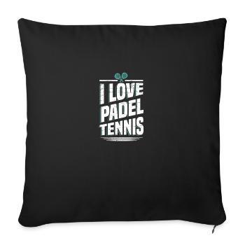 Padel Tennis Paddle Padel Ball Paddling Padel Tennis - Sofa pillowcase 17,3'' x 17,3'' (45 x 45 cm) - black - Front