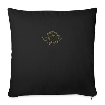 Flower - Sofa pillowcase 17,3'' x 17,3'' (45 x 45 cm) - black - Front