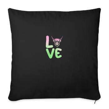 Bovins vaches Bovins Highland - Housse de coussin décorative 45 x 45 cm - noir - Devant