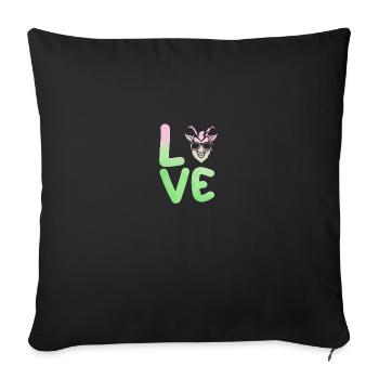 Chèvres - Housse de coussin décorative 45 x 45 cm - noir - Devant
