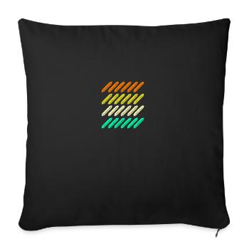 Harmonica Harmonica - Sofa pillowcase 17,3'' x 17,3'' (45 x 45 cm) - black - Front