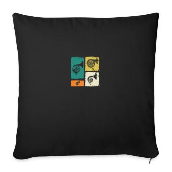 Cor français - Housse de coussin décorative 45 x 45 cm - noir - Devant