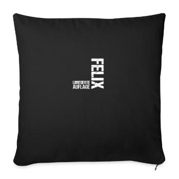 Felix - Sofa pillowcase 17,3'' x 17,3'' (45 x 45 cm) - black - Front