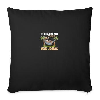 Faultier Jonas - Sofakissenbezug 45 x 45 cm - Schwarz - Vorne