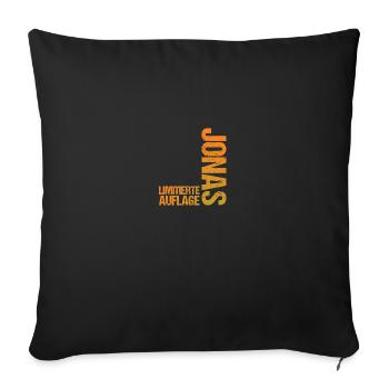 Jonas - Housse de coussin décorative 45 x 45 cm - noir - Devant