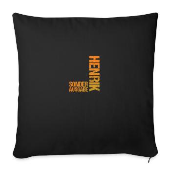 Henrik - Sofa pillowcase 17,3'' x 17,3'' (45 x 45 cm) - black - Front