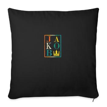 Jacob - Sofa pillowcase 17,3'' x 17,3'' (45 x 45 cm) - black - Front