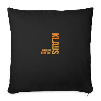 Klaus - Sofakissenbezug 45 x 45 cm - Schwarz - Vorne