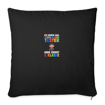 Daycare Leavers First Grade School Enrollment Schoolchild - Sofa pillowcase 17,3'' x 17,3'' (45 x 45 cm) - black - Front