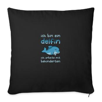 Behindert Rollstuhlfahrer Handicap Humor Geschenk - Sofakissenbezug 45 x 45 cm - Schwarz - Vorne
