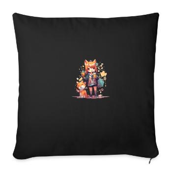 Limonade d'été pour chien japonais Shiba Inu pour - Housse de coussin décorative 45 x 45 cm - noir - Devant