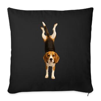 Beagle - Sofakissenbezug 45 x 45 cm - Schwarz - Vorne