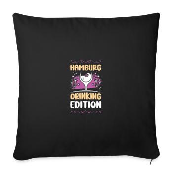 Fête de Hambourg - Housse de coussin décorative 45 x 45 cm - noir - Devant