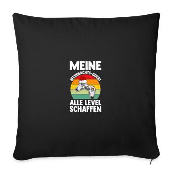 Père Noël Gaming Noël Noël - Housse de coussin décorative 45 x 45 cm - noir - Devant