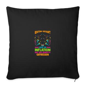 Carnival Costume Carnival - Sofa pillowcase 17,3'' x 17,3'' (45 x 45 cm) - black - Front