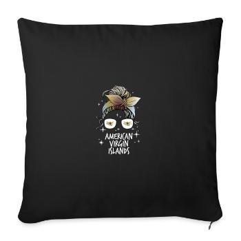 Îles Vierges américaines - Housse de coussin décorative 45 x 45 cm - noir - Devant
