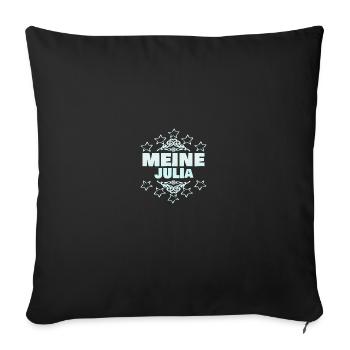 Julia as a girl - Sofa pillowcase 17,3'' x 17,3'' (45 x 45 cm) - black - Front