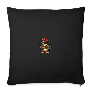 Turquie Bande dessinée Été frais - Housse de coussin décorative 45 x 45 cm - noir - Devant