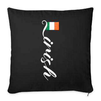 Ireland - Sofa pillowcase 17,3'' x 17,3'' (45 x 45 cm) - black - Front