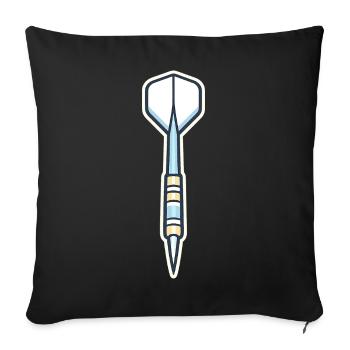 Blue Spear Shield Graphic - Sofa pillowcase 17,3'' x 17,3'' (45 x 45 cm) - black - Front