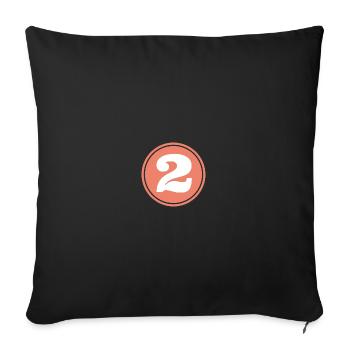 2 T-Shirt Cadeau Humour - Housse de coussin décorative 45 x 45 cm - noir - Devant