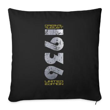 88th Birthday Original August 1936 Born 1936 - Sofa pillowcase 17,3'' x 17,3'' (45 x 45 cm) - black - Front