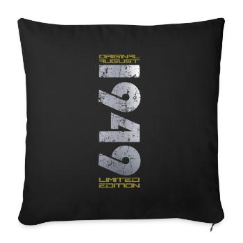 75th Birthday Original August 1949 Born 1949 - Sofa pillowcase 17,3'' x 17,3'' (45 x 45 cm) - black - Front