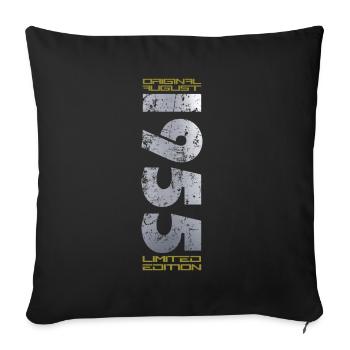 70th Birthday Original August 1955 Born 1955 - Sofa pillowcase 17,3'' x 17,3'' (45 x 45 cm) - black - Front