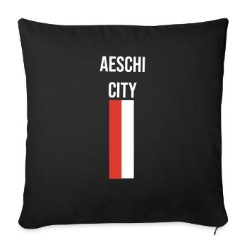 Aeschi City - Sofa pillowcase 17,3'' x 17,3'' (45 x 45 cm) - black - Front