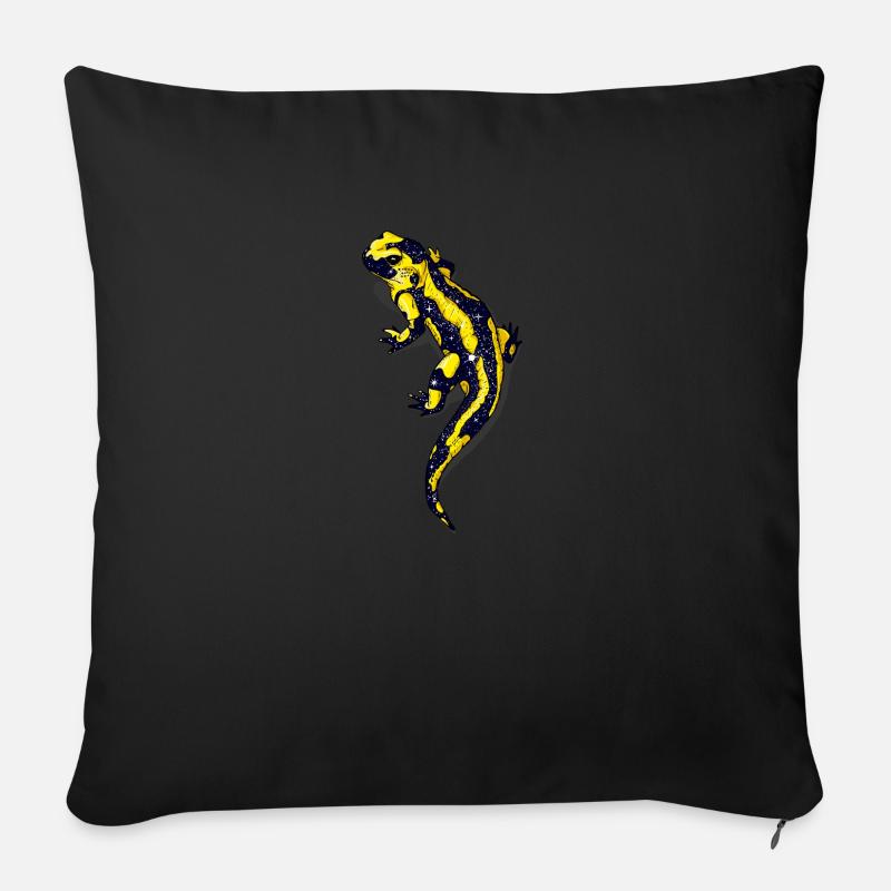 Salamander Nacht - Sofakissenbezug 45 x 45 cm - Schwarz