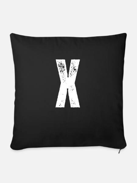 X - Sofakissenbezug 45 x 45 cm - Schwarz