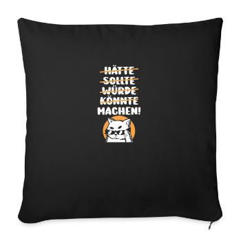 should should would could make maker - Sofa pillowcase 17,3'' x 17,3'' (45 x 45 cm) - black - Front