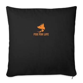 Fuchs fürs Leben 2 - Sofakissenbezug 45 x 45 cm - Schwarz - Vorne