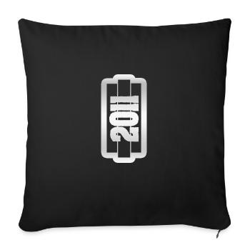 2011 - Sofa pillowcase 17,3'' x 17,3'' (45 x 45 cm) - black - Front