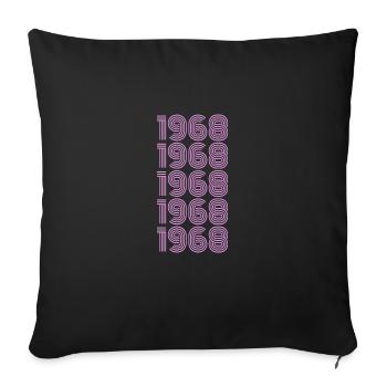 Party 1968 - Sofa pillowcase 17,3'' x 17,3'' (45 x 45 cm) - black - Front