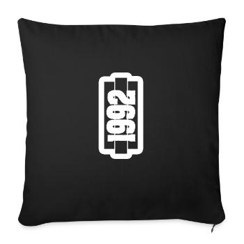 1992 - Sofa pillowcase 17,3'' x 17,3'' (45 x 45 cm) - black - Front