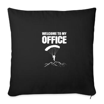 Welcome to my office Sports lover Poison - Sofa pillowcase 17,3'' x 17,3'' (45 x 45 cm) - black - Front
