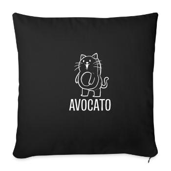 Avocato Nutritionist Gift - Sofa pillowcase 17,3'' x 17,3'' (45 x 45 cm) - black - Front