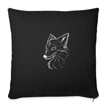 Poison de scientifique animalier Fox Queen - Housse de coussin décorative 45 x 45 cm - noir - Devant
