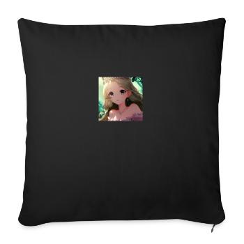 a Prinzessin in small - Sofa pillowcase 17,3'' x 17,3'' (45 x 45 cm) - black - Front