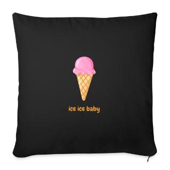 Eis eis baby - Sofa pillowcase 17,3'' x 17,3'' (45 x 45 cm) - black - Front
