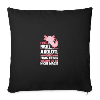 Axolotl - Housse de coussin décorative 45 x 45 cm - noir - Devant