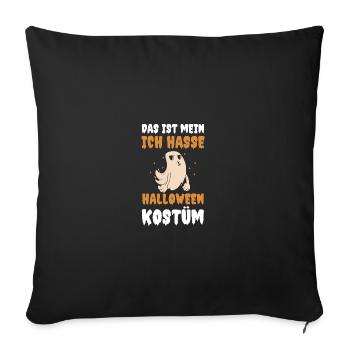 Fantôme Mon costume est ensanglanté dans la lessive - Housse de coussin décorative 45 x 45 cm - noir - Devant