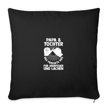 Dad And Daughter - Sofa pillowcase 17,3'' x 17,3'' (45 x 45 cm) - black - Front