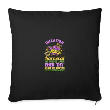 Costume de carnaval Carnaval - Housse de coussin décorative 45 x 45 cm - noir - Devant